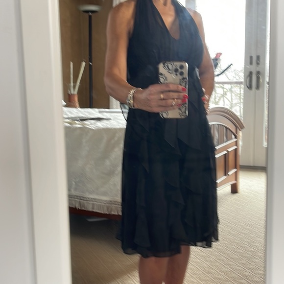 Betsy and Adam halter little black dress. Size 8. - Picture 5 of 6